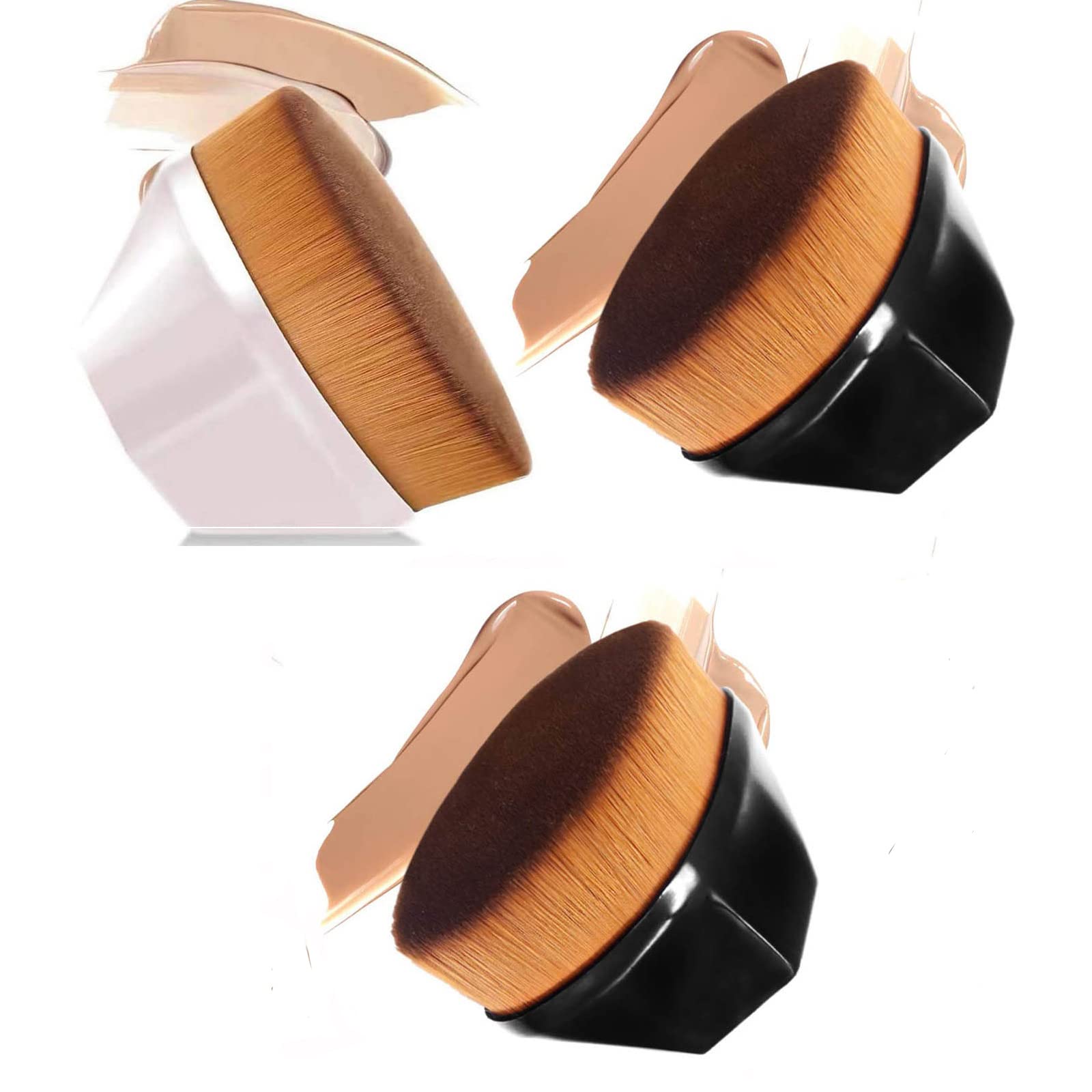 Flat Top Kabuki Brush for Foundation & Creams - Makeup Essentials (2 Colors)