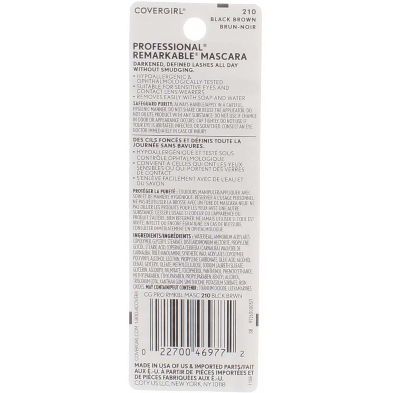 COVERGIRL Professional Remarkable Washable Mascara - Black Brown (210) 0.30 oz, 10-Pack | Volumizing & Lengthening for Everyday Wear & Special Occasions