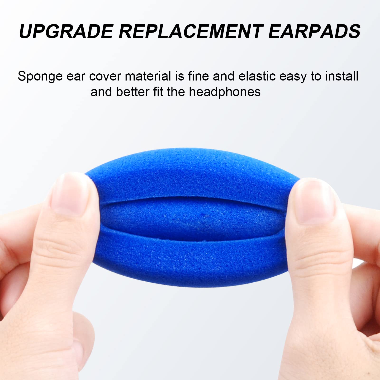 GVOEARS Replacement Earpads Cushion for Koss Porta Pro Headphones - 1 Pair Blue Memory Foam Ear Pads - Comfortable Noise Isolation Earpads for Home, Office & Travel Use