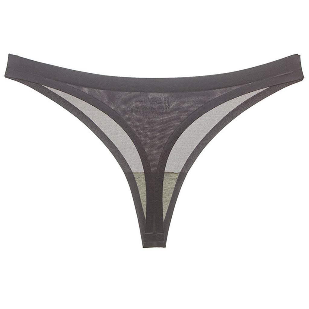 Sexy Transparent Ice Silk Low Waist Seamless T-Back Thong Underwear for Women - Perfect for Sensual Lingerie, Date Nights & Boudoir Photography