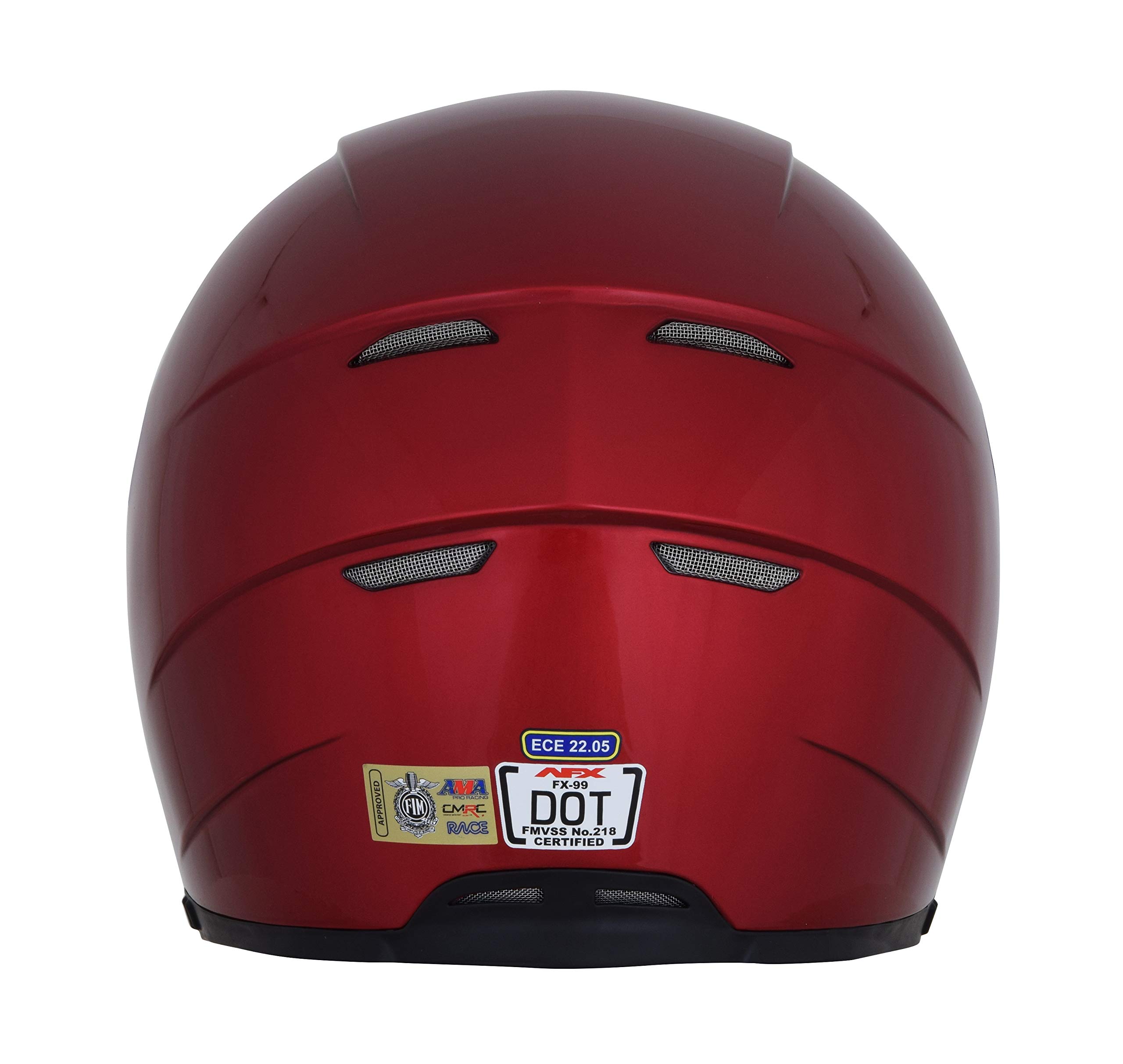 AFX FX-99 Full Face Motorcycle Helmet - Wine Red - Large Size - DOT Approved for Safety - Perfect for Street Biking & Racing Enthusiasts
