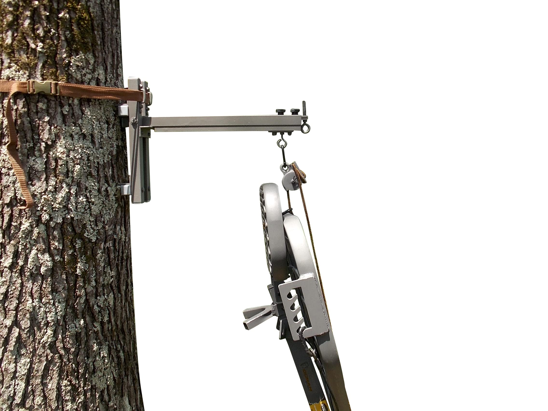 Lock-On Deer Stand Hanger - Adjustable Tree Mount Hunting Gear for Bow & Rifle Hunters - Perfect for Tree Stands, Hunting Blinds & Outdoor Adventures