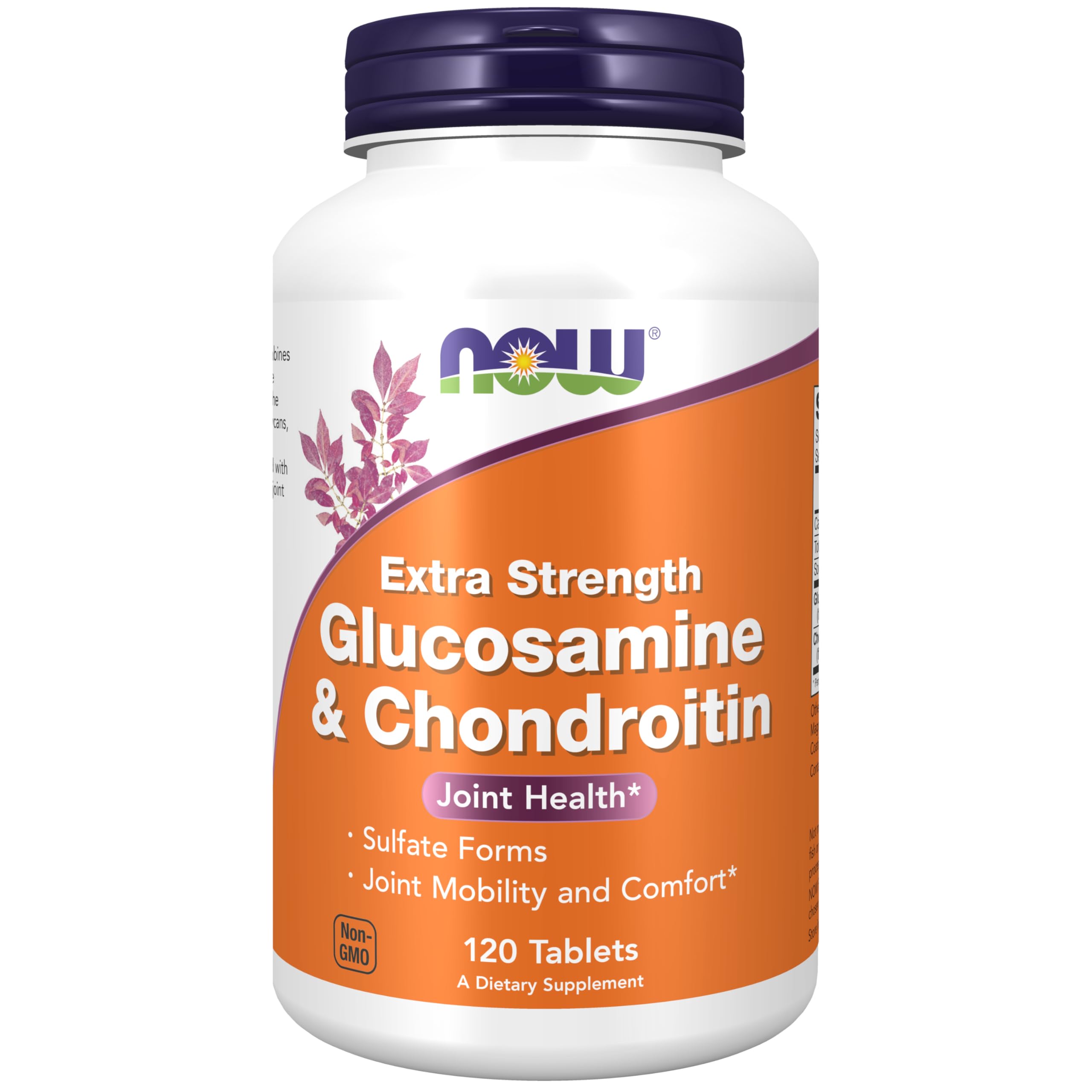 NOW Foods Glucosamine & Chondroitin Extra Strength 120 Tablets - Joint Support Supplement for Pain Relief & Mobility - Supports Healthy Cartilage & Connective Tissue - Ideal for Athletes & Active Adults