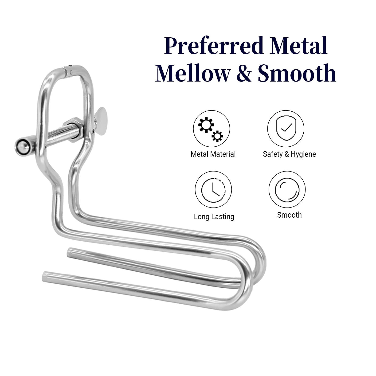 Premium Stainless Steel Anal Plug - Adjustable Metal Butt Plug for Couples, Personal Massager Wand | Perfect for Sensual Play, BDSM & Intimate Exploration