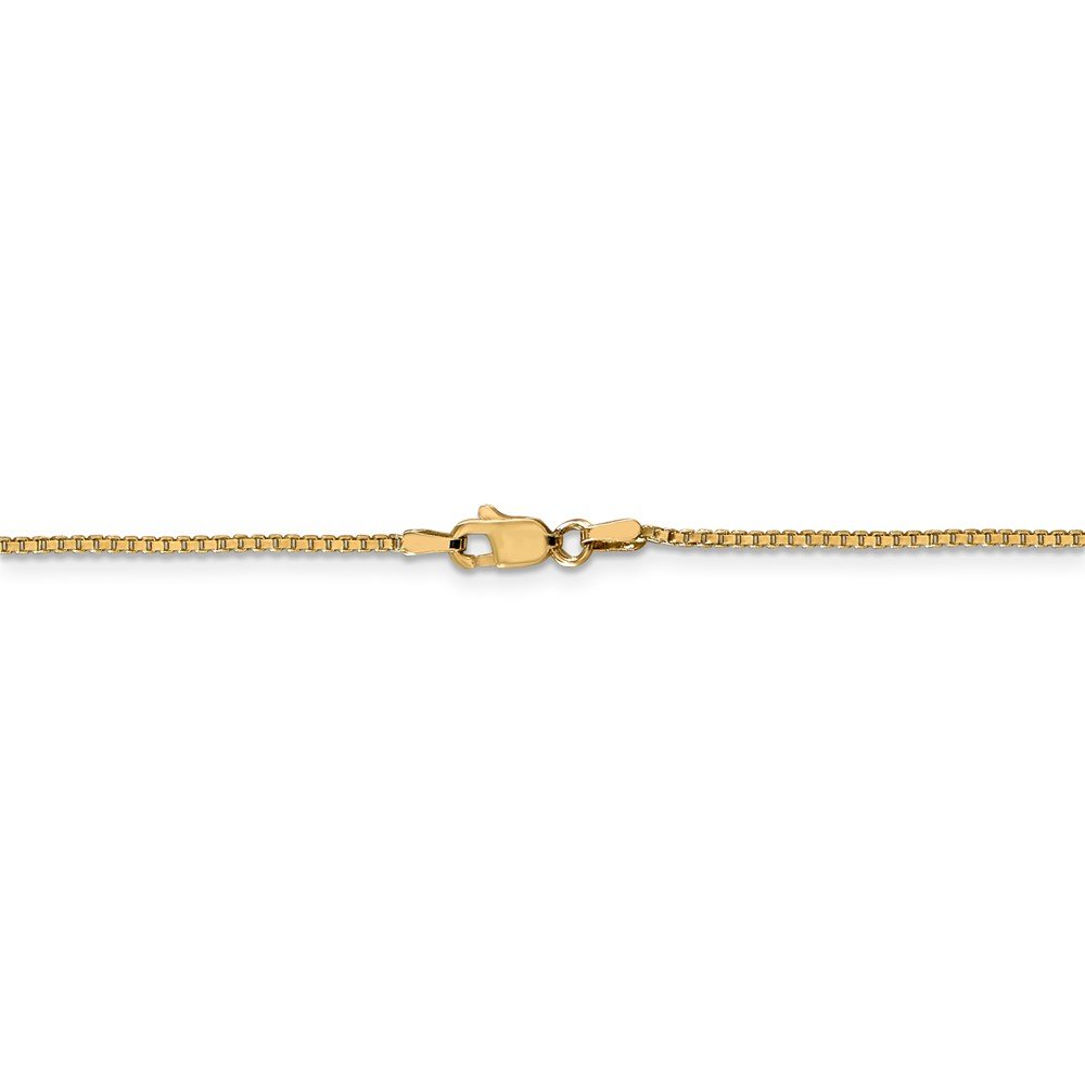 14K Solid Yellow Gold 1.2mm Box Chain Necklace with Secure Lobster Clasp - Dainty Jewelry for Women, Perfect for Everyday Wear, Gifts & Special Occasions