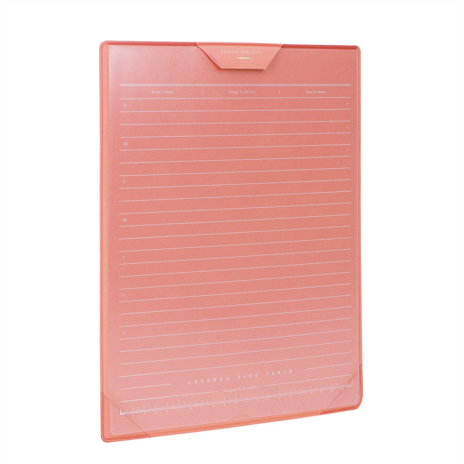 Premium Non-Skid PU Leather Mouse Pad - Large Gaming & Office Desk Protector with Pen Loop & Transparent Sheet for Notes - Perfect for Work, Study, and Home Office Organization (Pink)