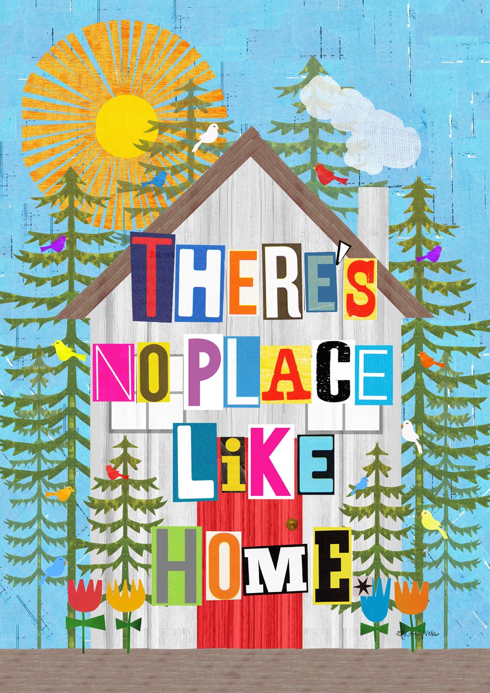 Toland Home Garden 1010793 No Place Like Home Double Sided Outdoor House Flag - 28x40 Inch Welcome Yard Decoration for Front Porch, Garden & Patio