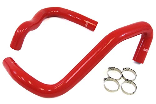 HPS 57-1329-RED-4 Red Silicone Radiator Coolant Hose Kit - High Performance Replacement for Cars, Trucks & SUVs - Perfect for Cooling System Upgrades & Engine Protection