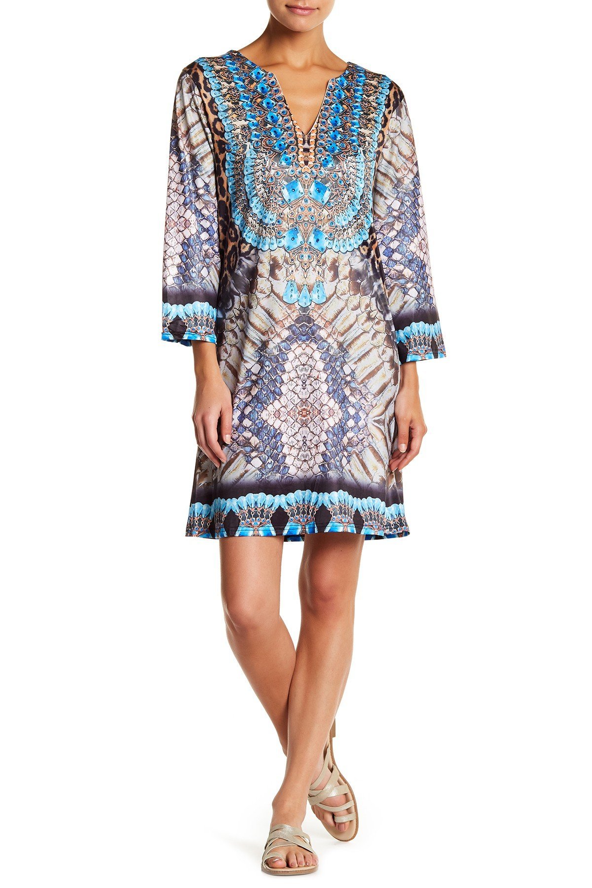 GOGA Swimwear Women's Tunic Dresses - Flowy Beach & Resort Summer Dresses, Island Swing Shift Dresses for Vacation, Poolside & Casual Wear | La Moda Clothing Collection