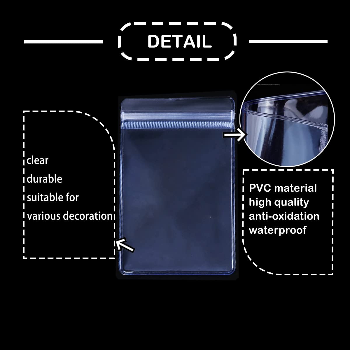 100Pcs Clear PVC Jewelry Storage Bags - Anti-Tarnish, Anti-Oxidation Ziplock Bags for Necklaces, Rings & Earrings (1.97x2.76 Inch, Pale Blue) | Perfect for Jewelry Organization, Travel & Gift Packaging