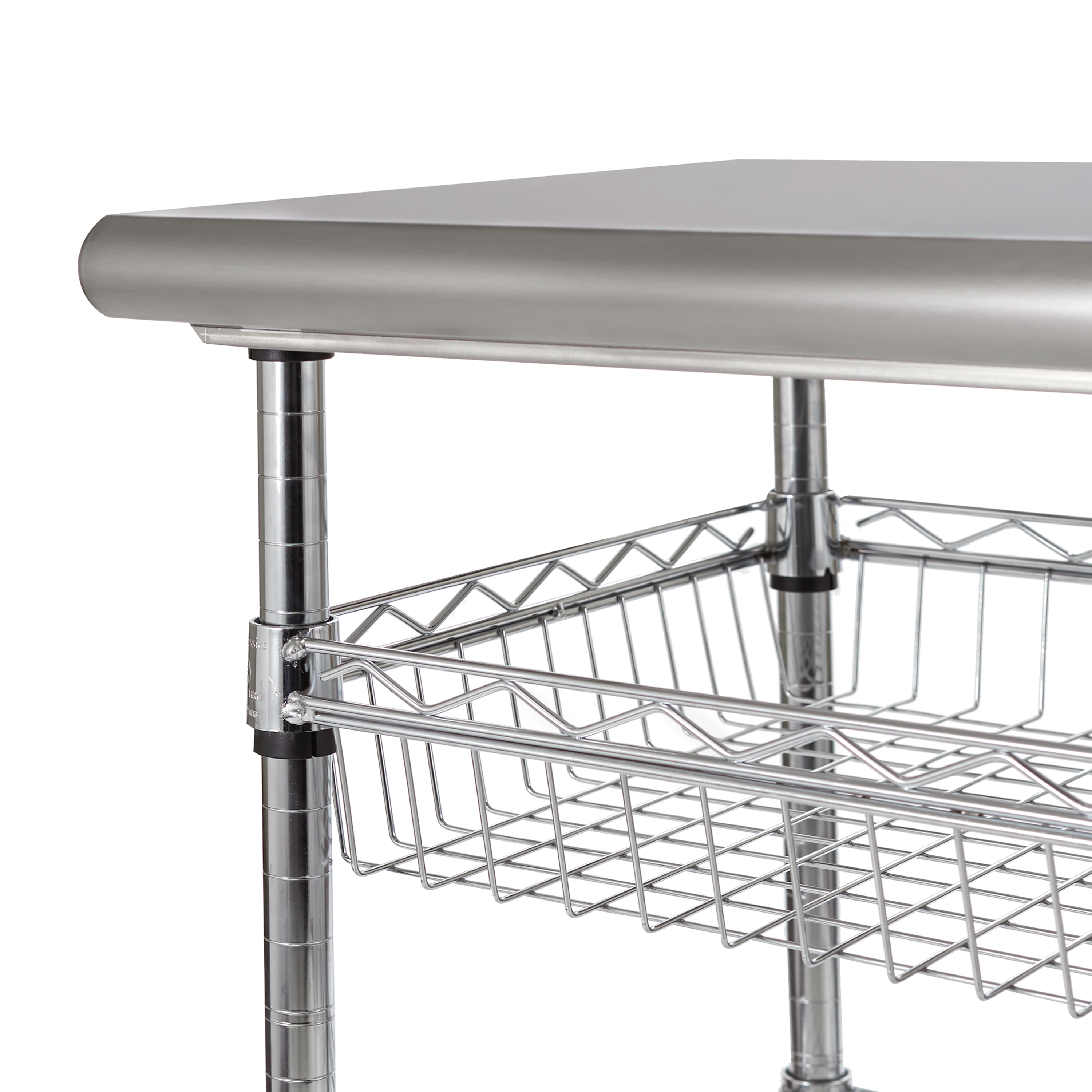 Stainless Steel NSF Utility Worktable Cart - Heavy Duty Commercial Kitchen Cart for Food Prep, Storage & Serving | Perfect for Restaurants, Catering & Home Kitchens