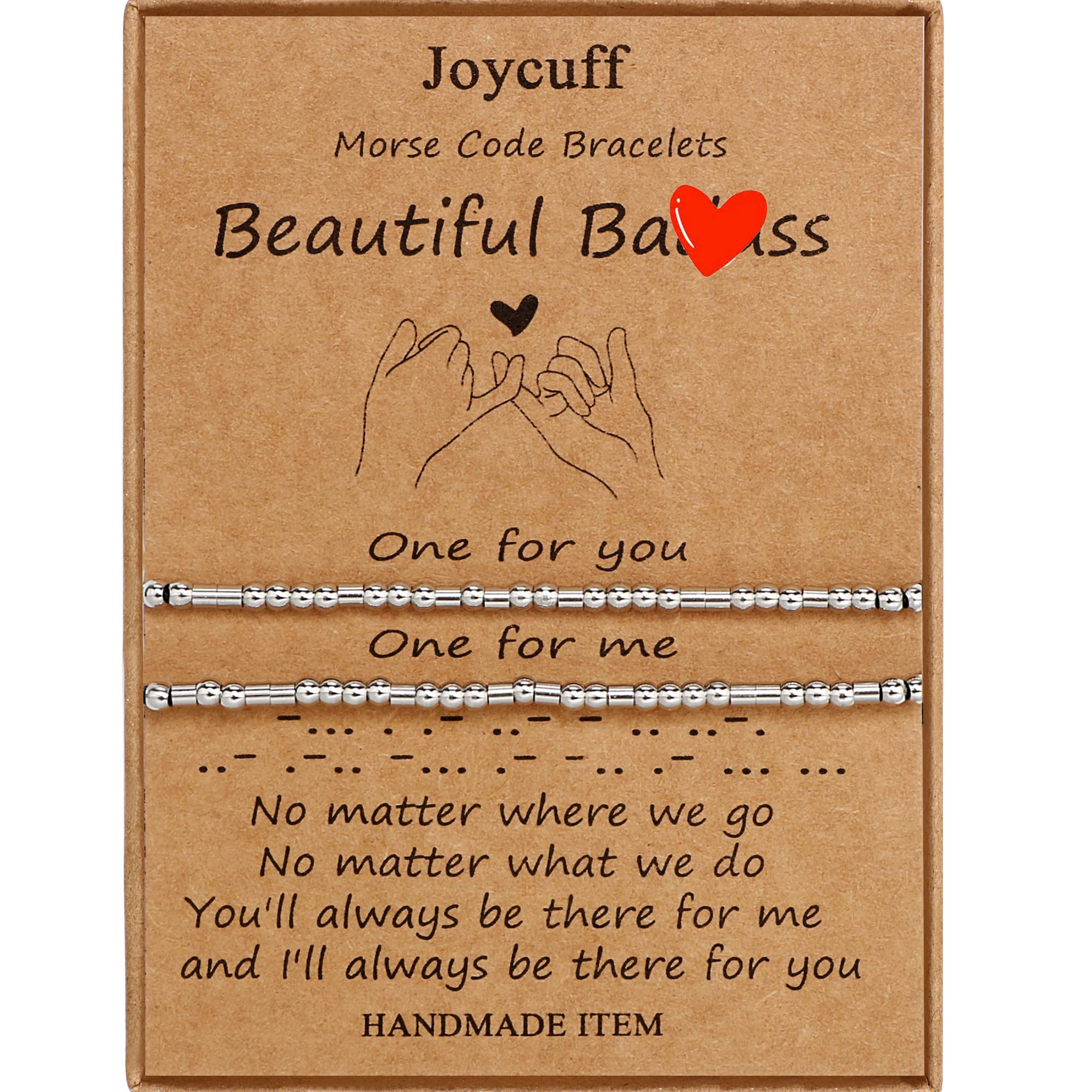 Inspirational Morse Code Bracelet for Women & Men - Adjustable Beaded Wrap Bracelet - Birthday, Christmas Gift for Daughter, Mom, Dad, Sister, Aunt - Encouragement Jewelry for Daily Motivation & Special Occasions