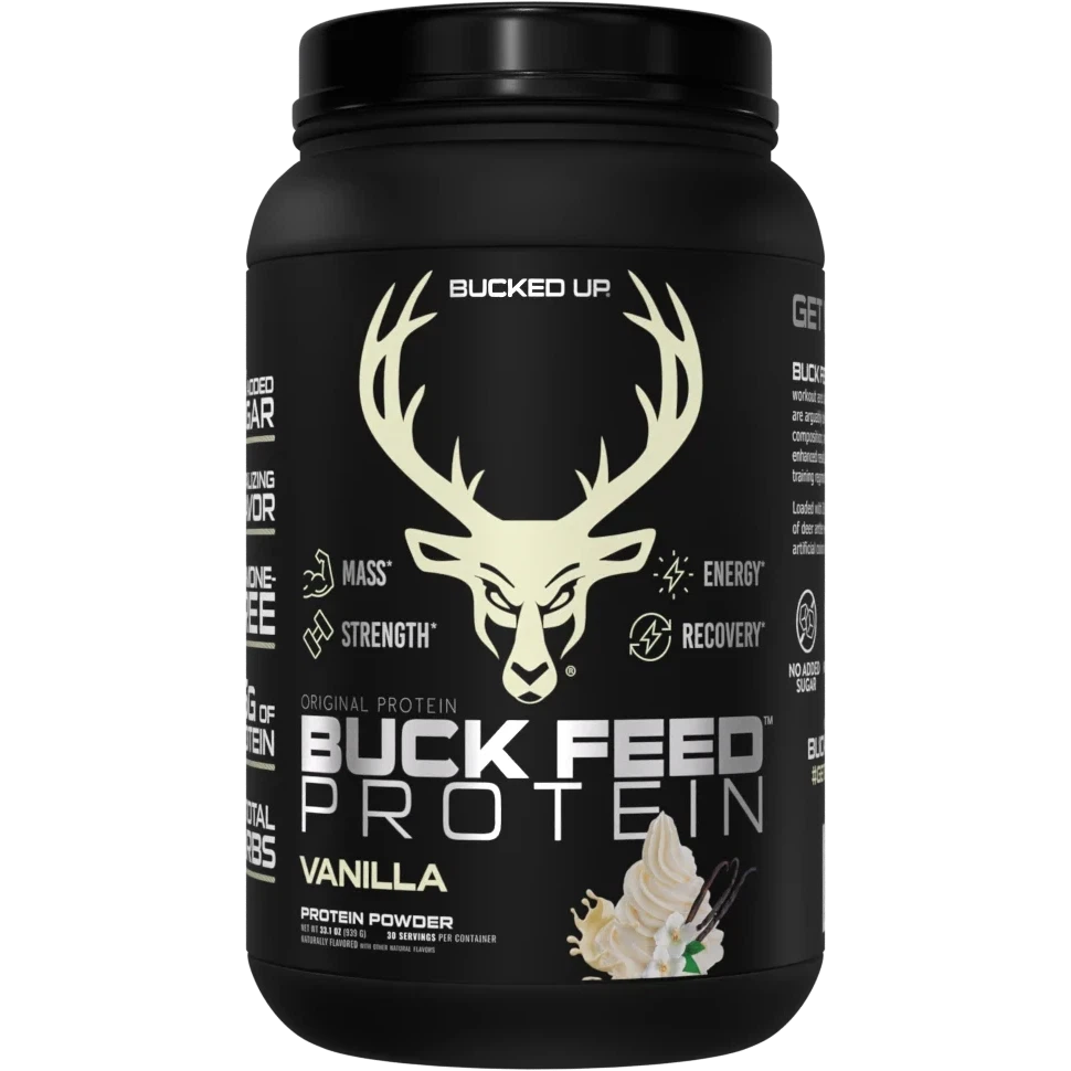Bucked Up Original Buck Feed Protein Powder - Premium Whey Protein for Muscle Growth & Recovery - Ideal for Gym, Workout & Post-Exercise Nutrition