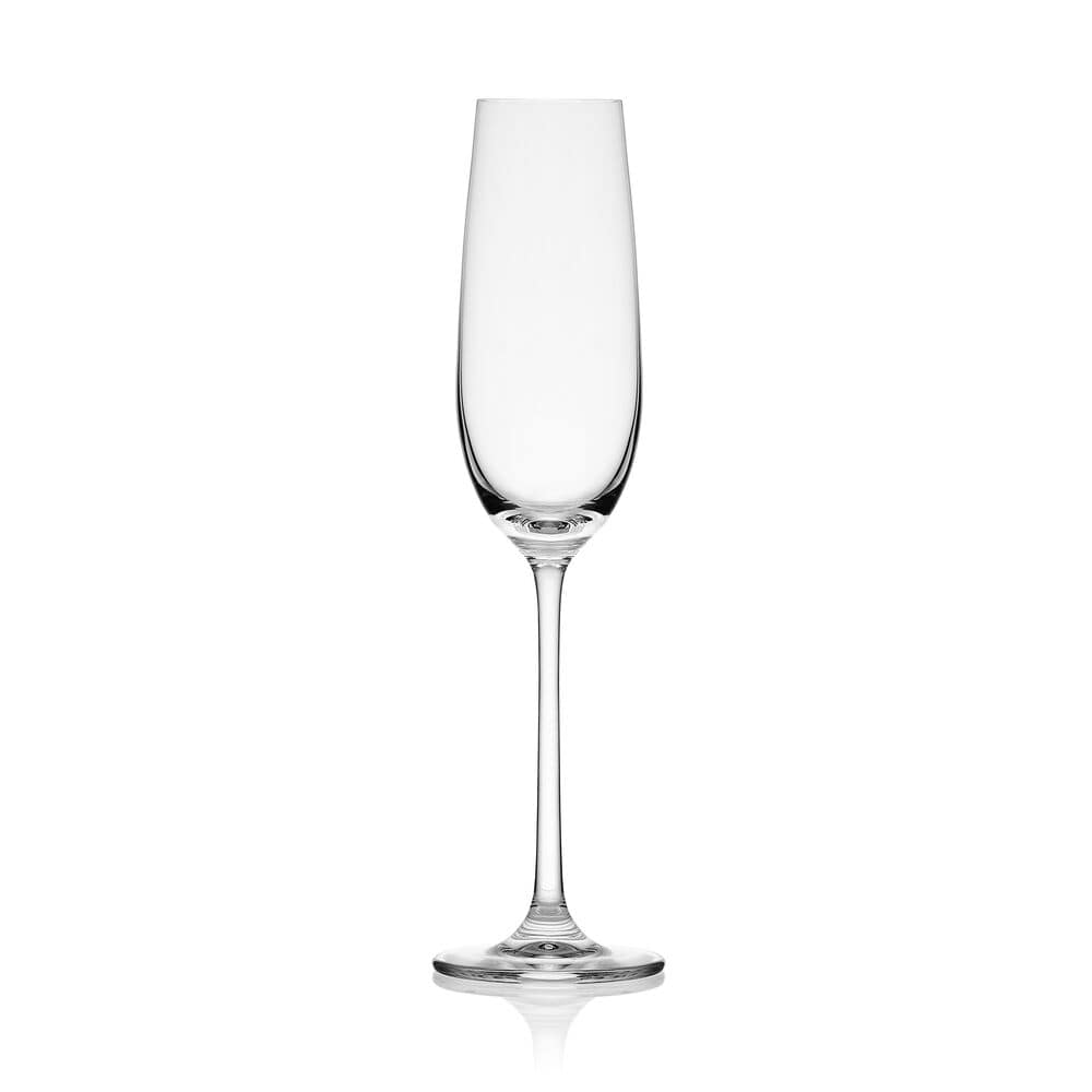 Premium Lana Set of 4 Crystal Champagne Flutes - Elegant Glassware for Weddings, Parties & Celebrations