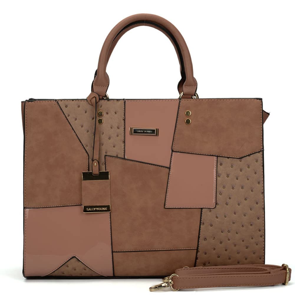 Premium Leather Tote Bag for Women - Stylish Designer Handbag with Top Handle & Crossbody Strap - Perfect for Work, Travel & Everyday Use
