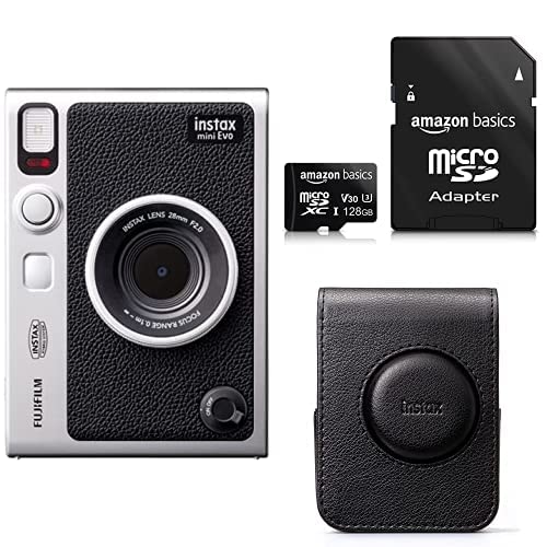 Fujifilm Instax Mini EVO Instant Camera with 10 Photo Papers & Protective Case - Perfect for Travel, Parties & Memory Keeping