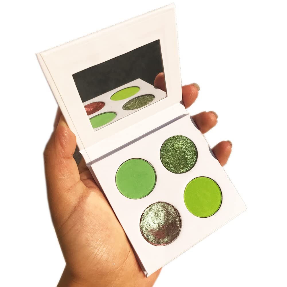 4 Colors Pigmented Eyeshadow Palette - Matte & Duochrome Long Lasting Makeup, Creamy Blendable Natural Shades for Day & Night Looks | Perfect for Parties, Weddings & Everyday Wear