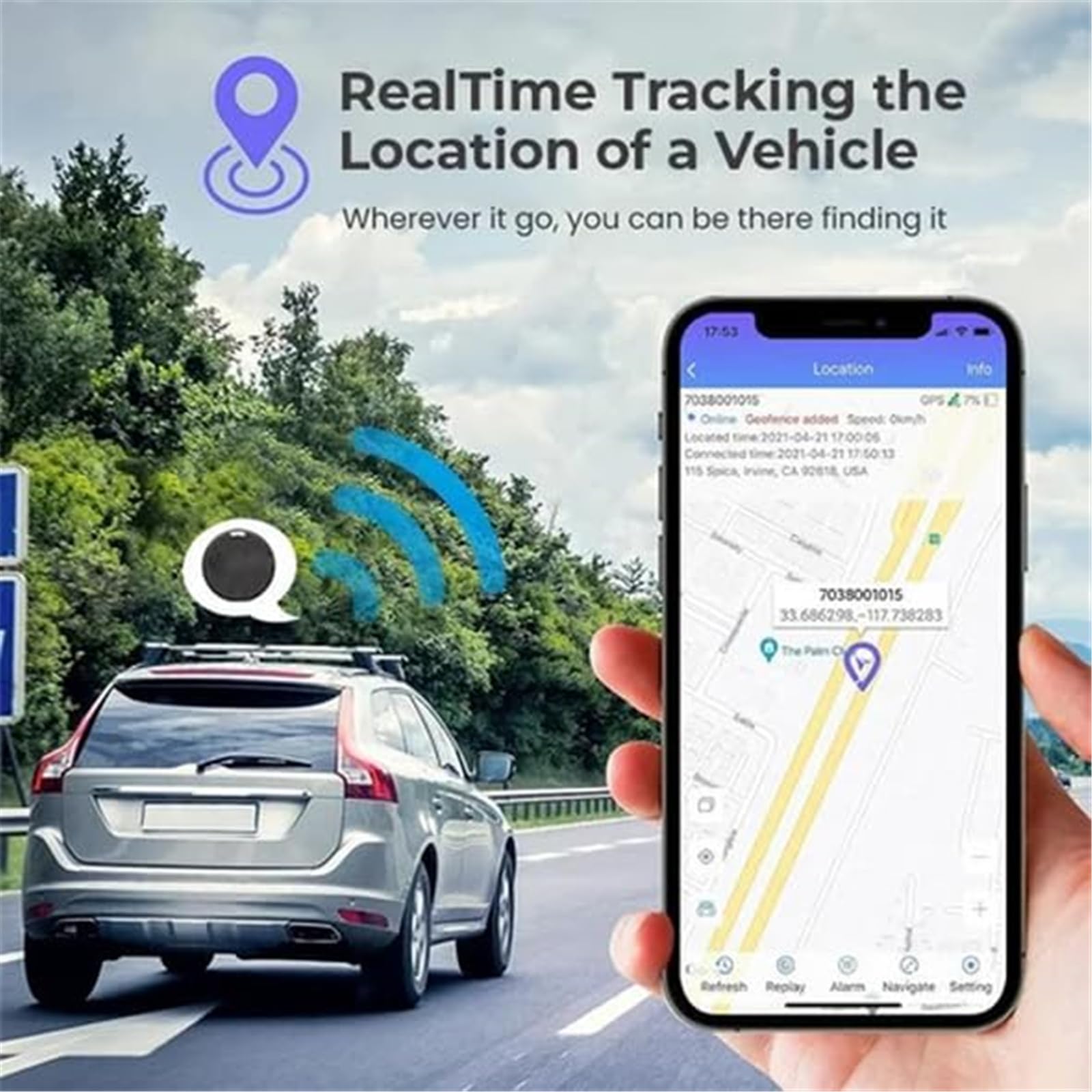 Mini Magnetic GPS Tracker for Vehicles - Worldwide Real-Time Car Locator with Strong Magnet, Anti-Lost Tracking Device for Cars, Trucks & Fleet Management (Black) | Perfect for Personal Security, Teen Driver Monitoring & Asset Protection