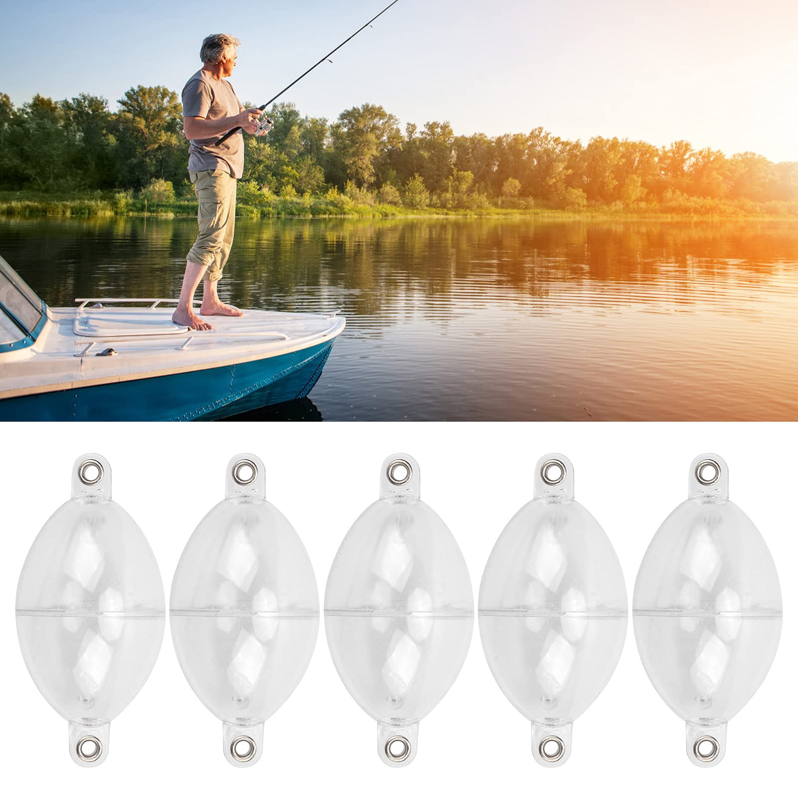 Fishing Float Controller - High Visibility Transparent White for Sea & Freshwater Fishing | Perfect for Anglers & Outdoor Enthusiasts