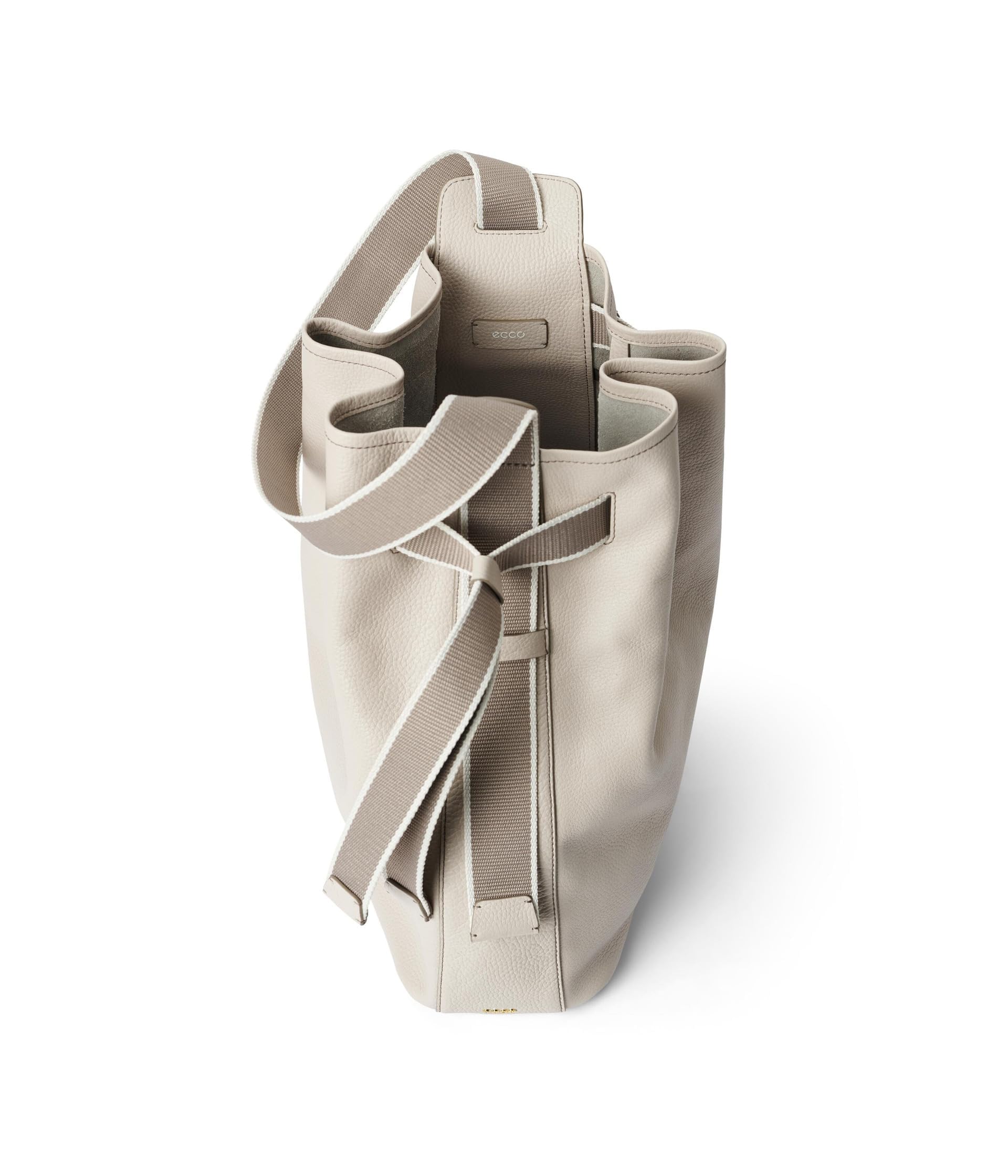 ECCO Large Sail Bag in Taupe Pebbled Leather - Stylish & Durable Tote for Women, Perfect for Work, Travel & Beach Day Essentials