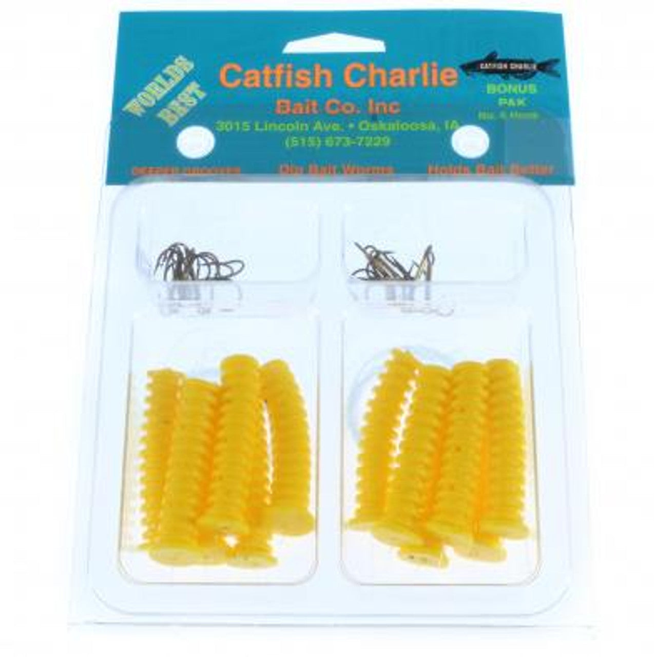 Premium Catfish Charlie Dip Bait Worms - 12 Pack for Freshwater Fishing | Ideal for Catfish, Bass & Carp Fishing in Lakes & Rivers