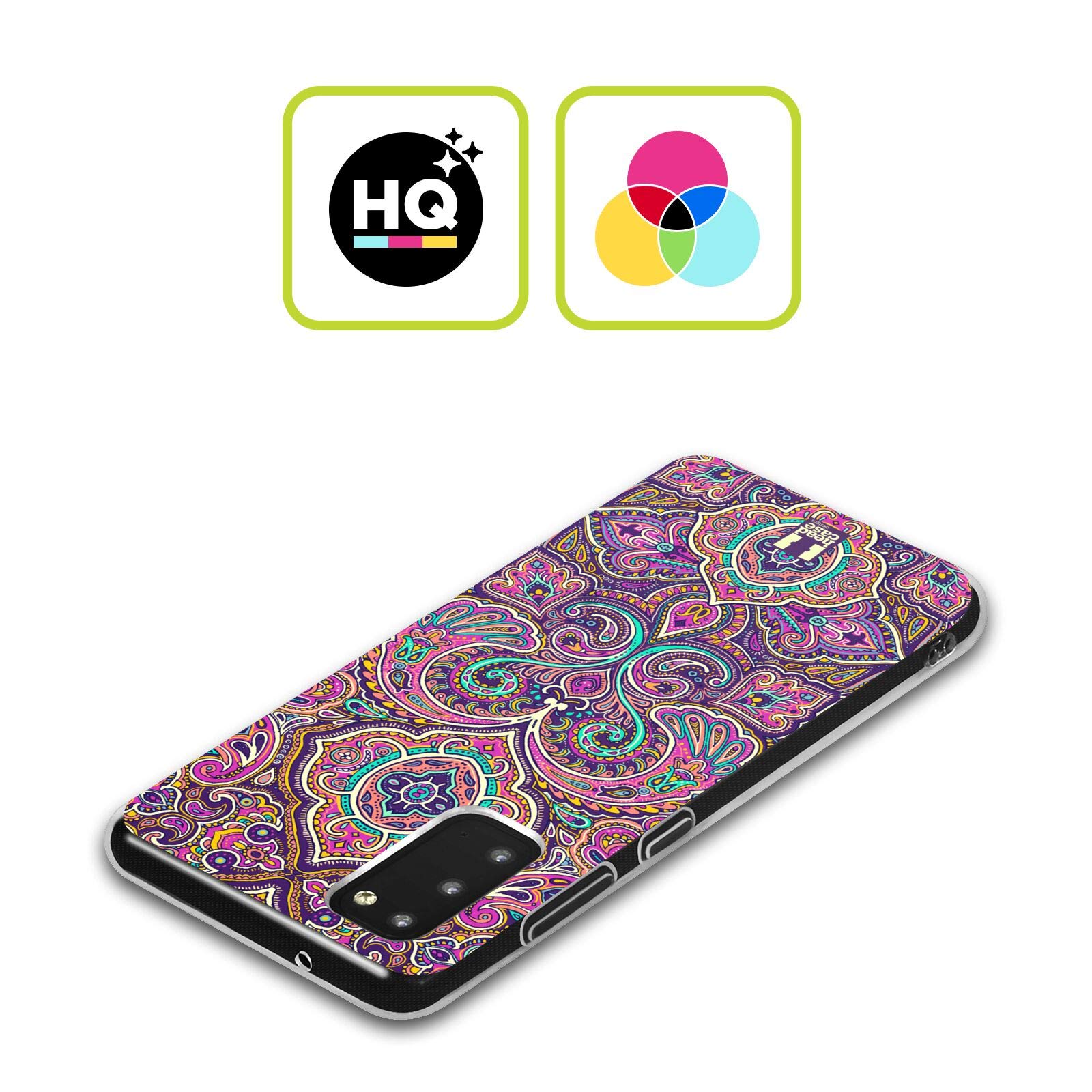 Head Case Designs Pink Intricate Paisley Soft Gel Case for Samsung Galaxy S21 Ultra 5G - Protective Phone Cover with Matching Wallpaper for Women, Girls, Fashion Lovers