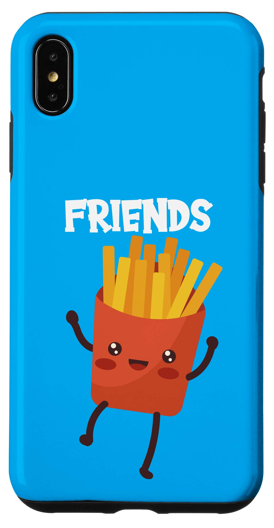 iPhone XS Max Best Friends Burger & Fries Matching Phone Case Set (2 Pack) - Cute Couple Cases for Besties, Couples & Friends