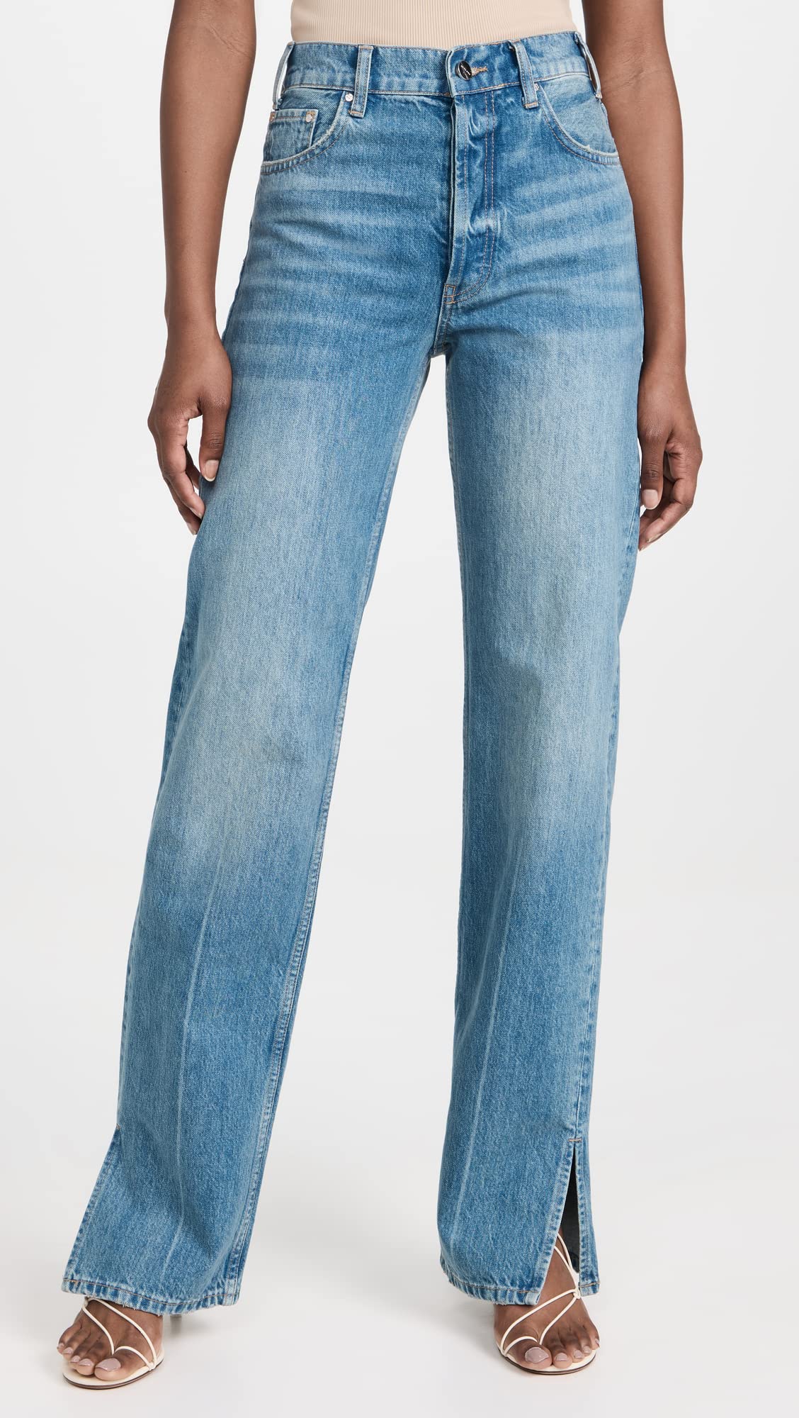 ANINE BING Women's Roy High-Rise Skinny Jeans - Stretch Denim Pants for Casual Wear & Night Out