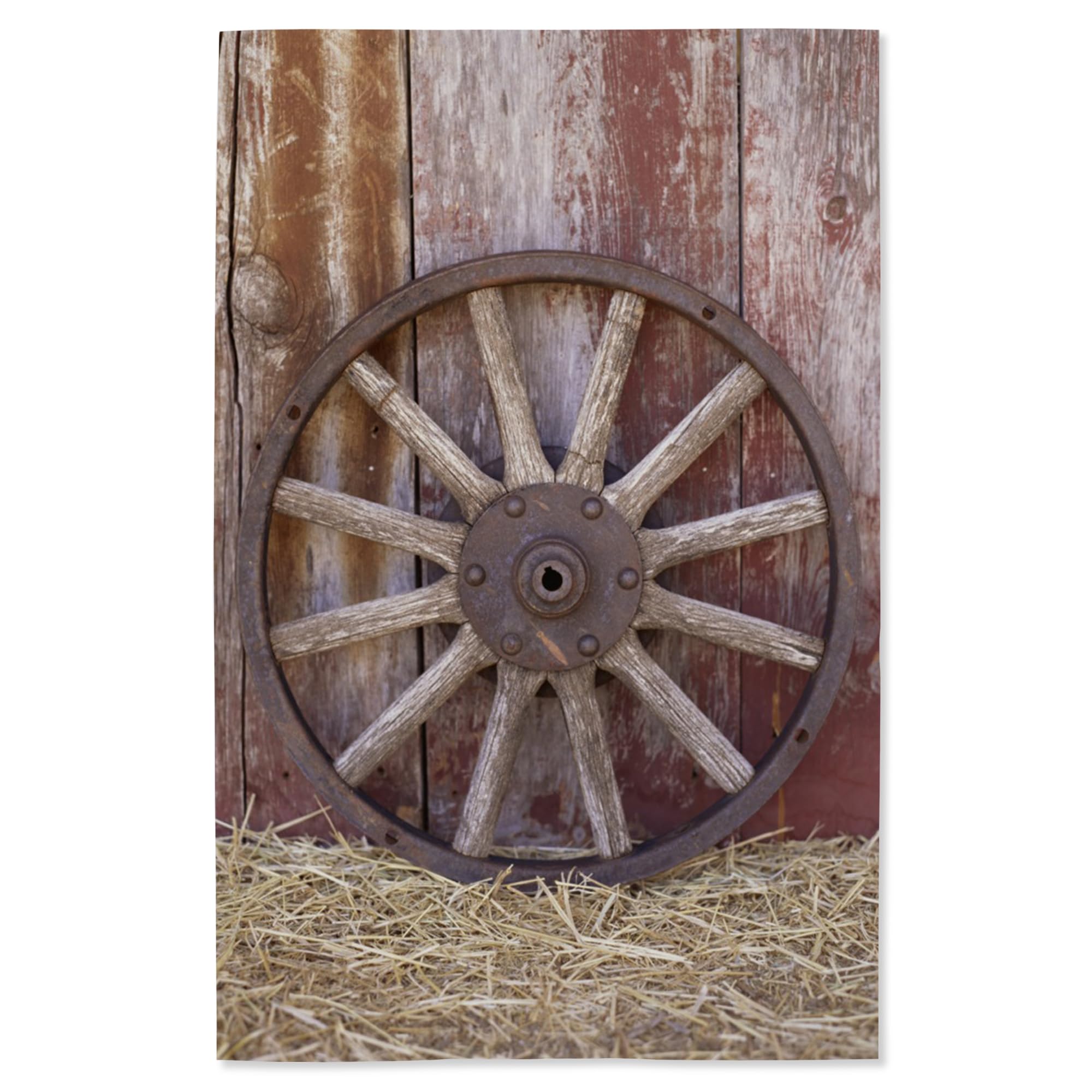 Lantern Press 16x24 Inch Giclee Art Print - Western Wagon Wheel Wall Decor for Living Room, Bedroom & Office | Rustic Home Decor & Cowboy Themed Interior Design