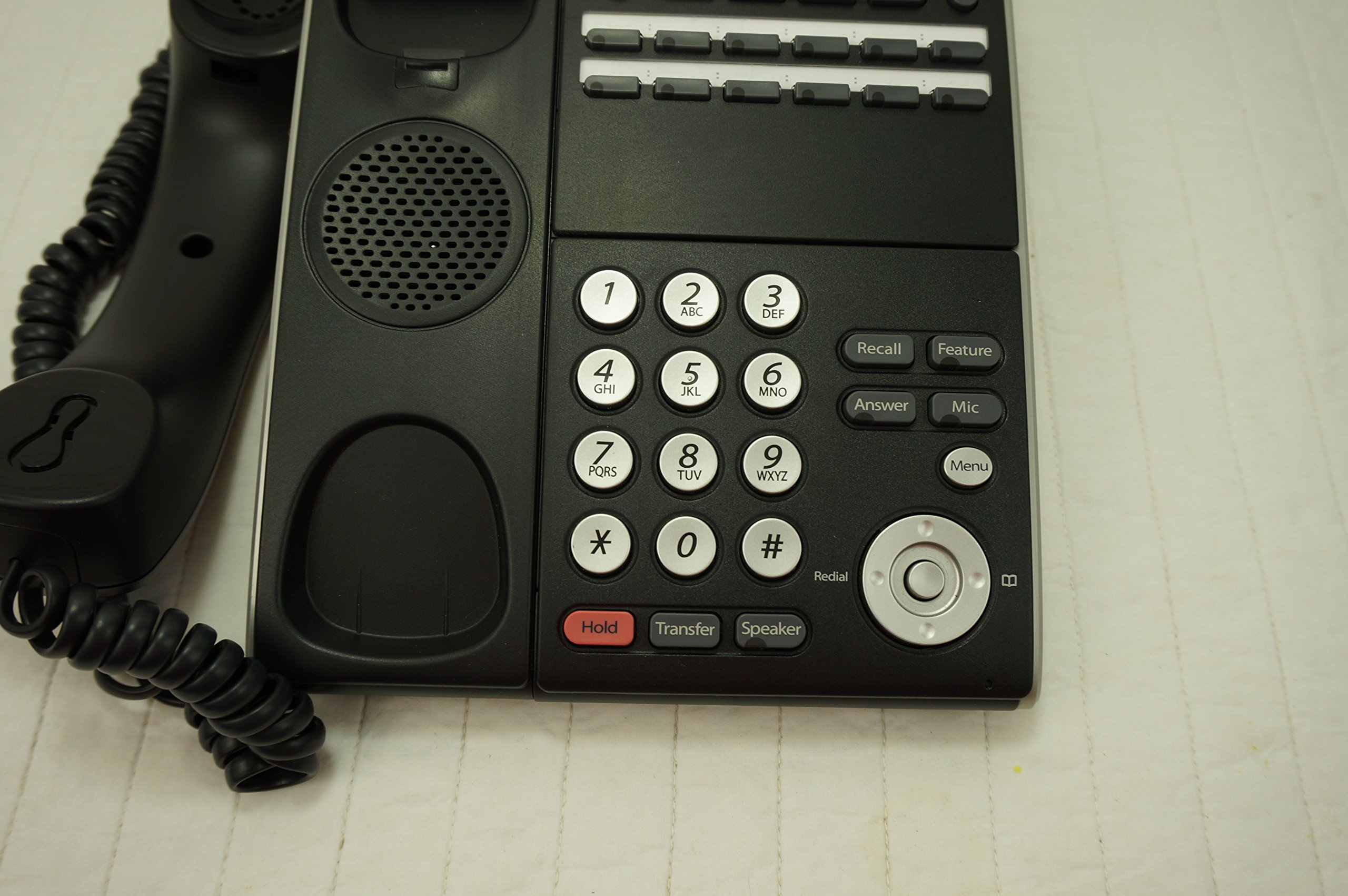 NEC DTL-12D-1 (BK) DT330 12-Button Digital Display Phone - Black Office Telephone for Business Communication | Ideal for Call Centers & Corporate Environments