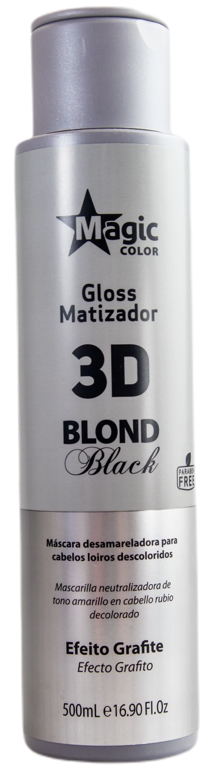 3D Blonde & Black Hair Treatment Tinting Gloss Mask - Graphite Effect (500ml) for Vibrant Color & Shine | At-Home Hair Coloring & Salon-Quality Results