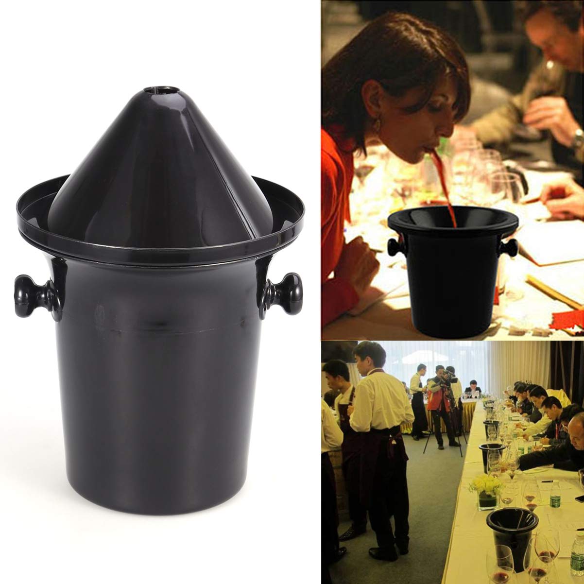 DOITOOL Stainless Steel Wine Spittoon & Spit Bucket for Wine Tasting - Personal Wine Dump Bucket, Ice Bucket for Professional Sommeliers & Home Wine Enthusiasts - Perfect for Wine Tasting Events, Vineyard Tours & Home Bars