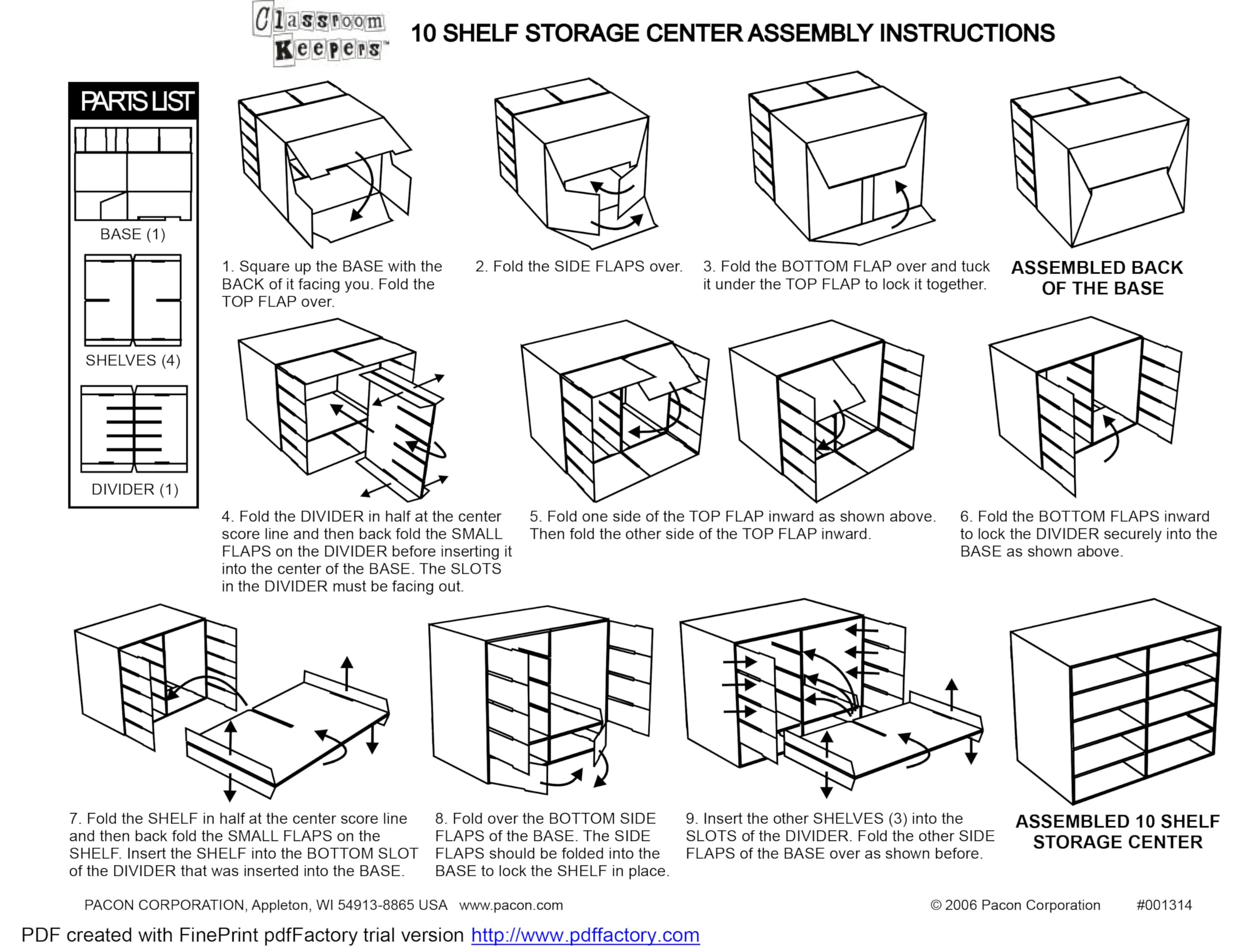 10-Shelf Organizer in Red - 17