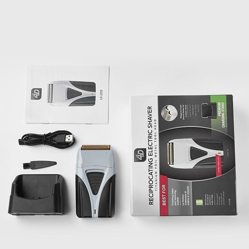 4D Electric Razor for Men - Rechargeable Cordless Shaver for Facial Stubble, Beard & Bald Head Shaving | Powerful Men's Grooming Kit for Home & Travel Use