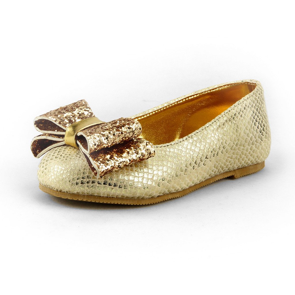The Doll Maker Snake Skin Metallic Flat Shoes - Women's Fashion Pointed Toe Ballet Flats for Work, Party & Everyday Wear