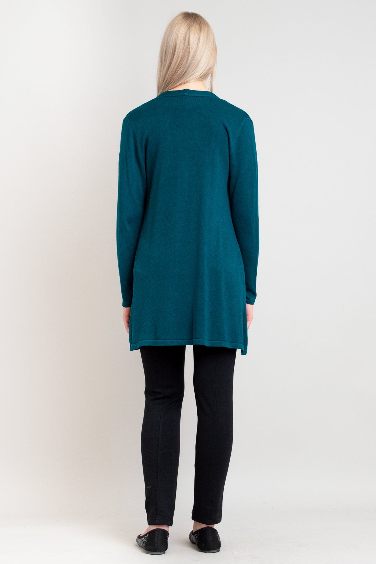 Justine Sweater for Women - Soft Teal Bamboo Cotton Blend Pullover | Cozy Casual Wear for Fall & Winter | Perfect for Office, Travel & Weekend Outings
