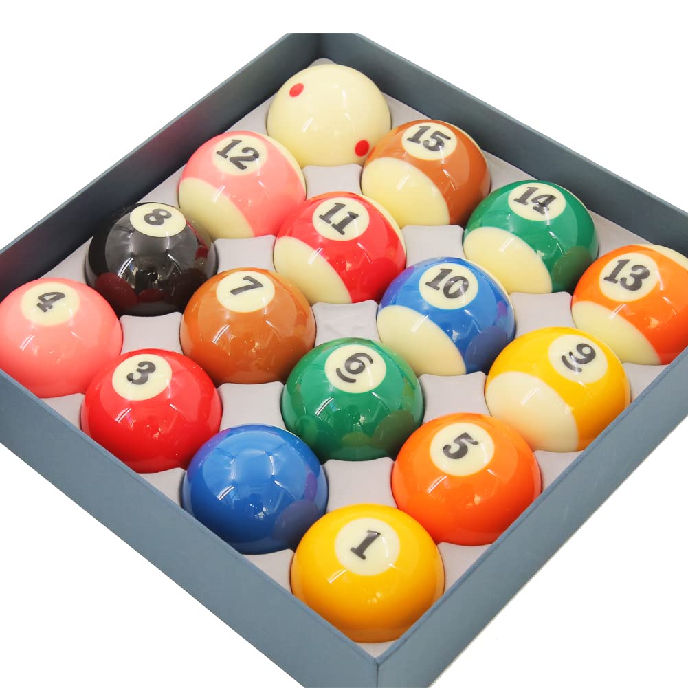 Professional 2-1/4 Inch Billiard Ball Set - 16 Pool Balls for Tournament & Home Game Tables | Perfect for Bars, Game Rooms & Pool Halls