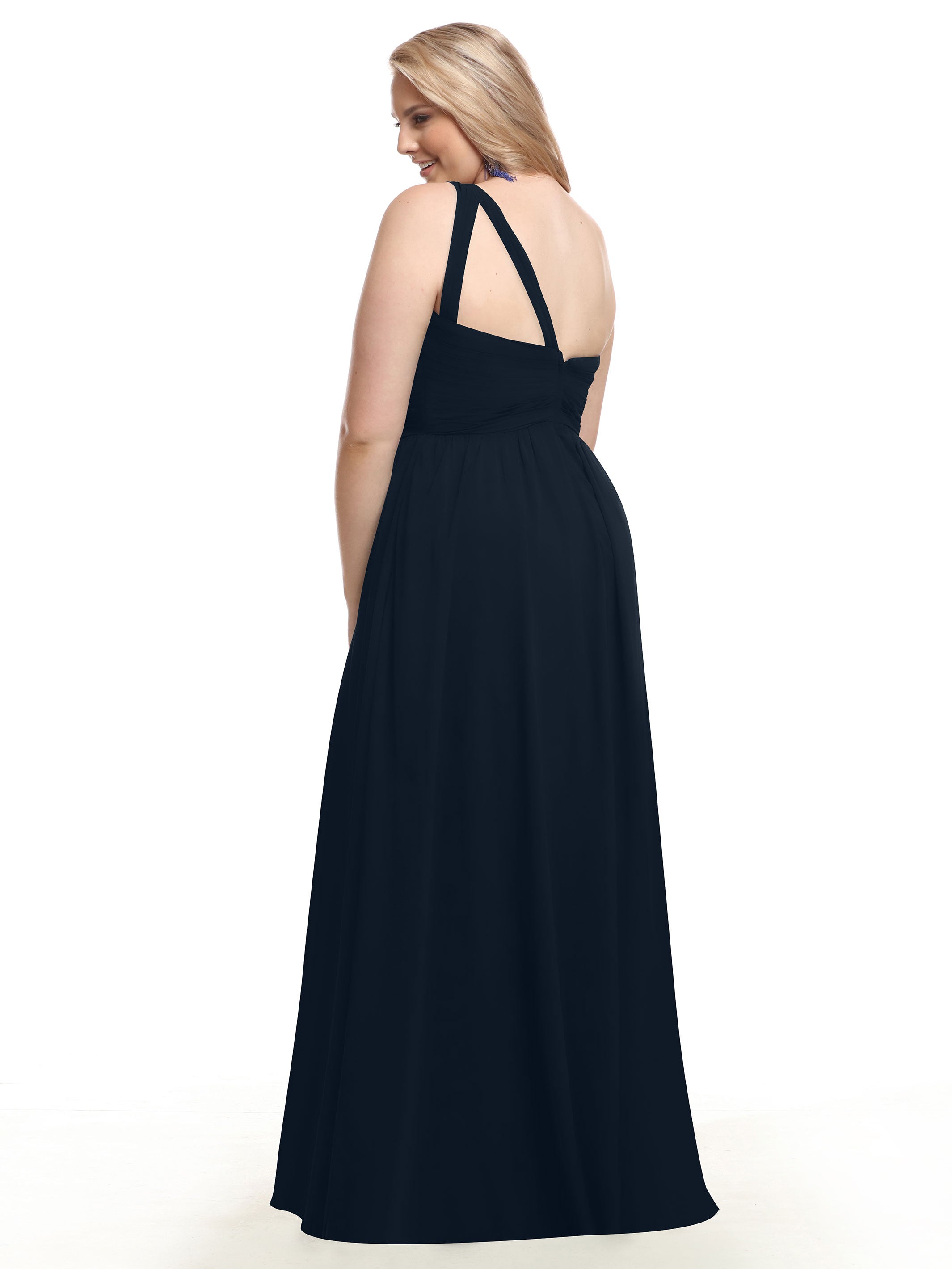 Elegant One Shoulder A-Line Chiffon Bridesmaid Dress with Ruching - Perfect for Weddings, Formal Events & Special Occasions