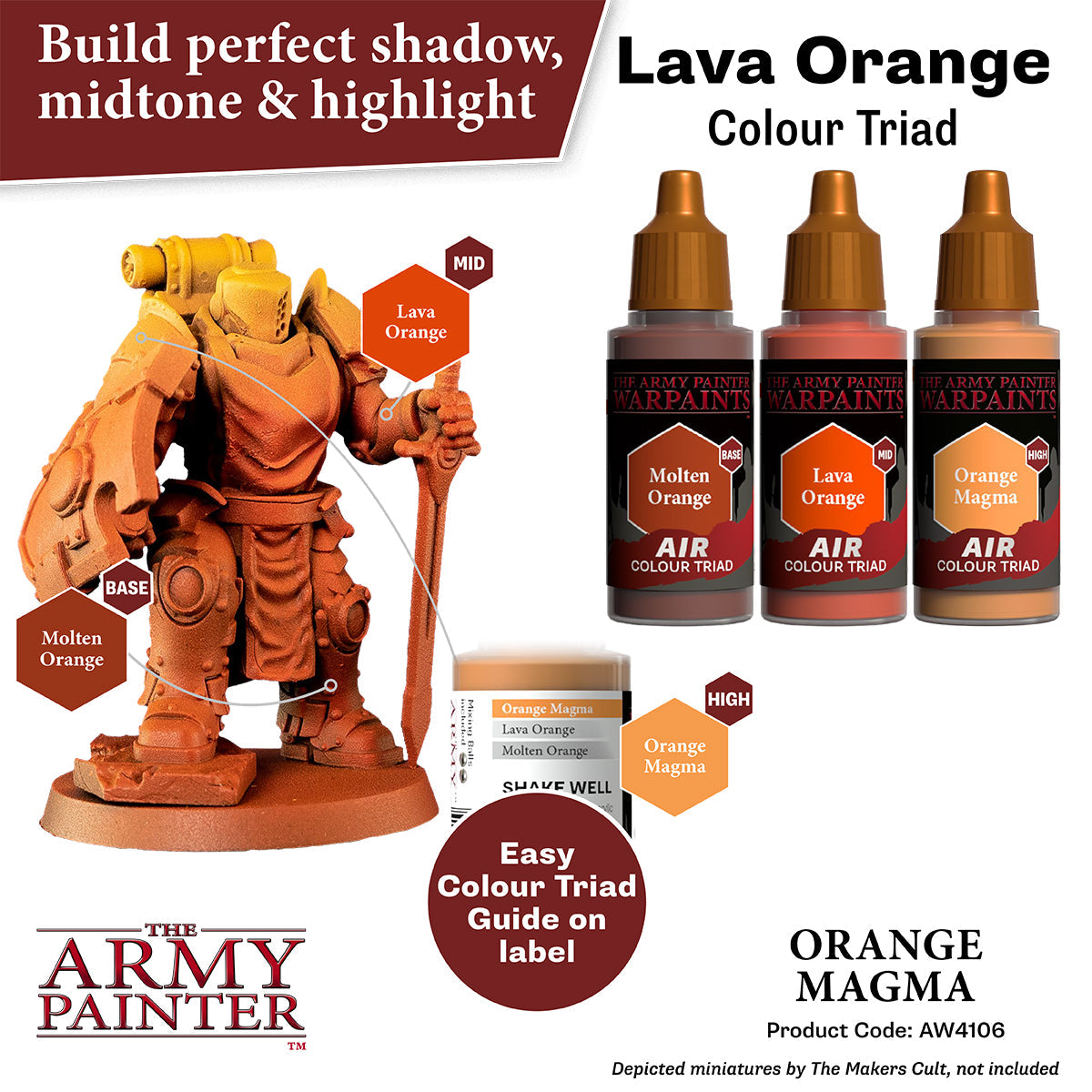 Warpaints Air: Orange Magma - Premium Water-Based Face Paint for Halloween, Cosplay & Body Art - Safe for Kids & Adults - Perfect for Costume Parties, Festivals & Theatrical Makeup