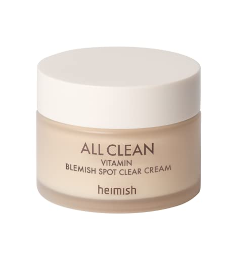 Heimish All Clean Vitamin Blemish Spot Clear Cream 60ml - Acne Treatment & Brightening Cream for Clear Skin | Perfect for Daily Skincare & Post-Acne Repair