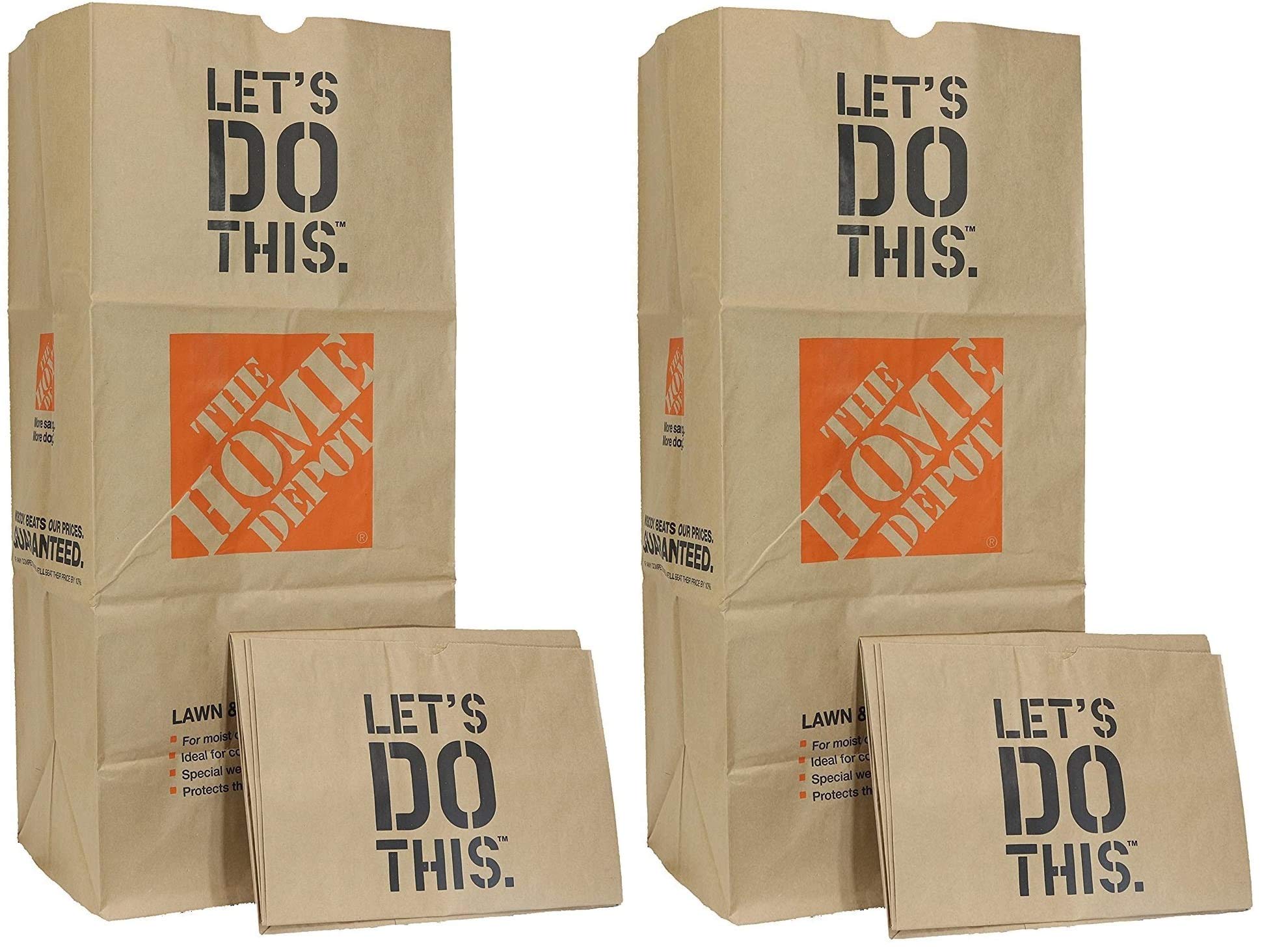 Heavy Duty 30 Gallon Brown Paper Lawn & Leaf Bags - Eco-Friendly Garden Waste Bags for Yard Cleanup, Home Depot Quality (30 Count) - Perfect for Fall Leaves, Grass Clippings & Yard Debris Removal