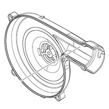Makita 454702-4 Replacement Fan Cover for Power Tools - Compatible with Makita Drills & Saws - Durable Cooling System Accessory for Workshop & Construction Sites