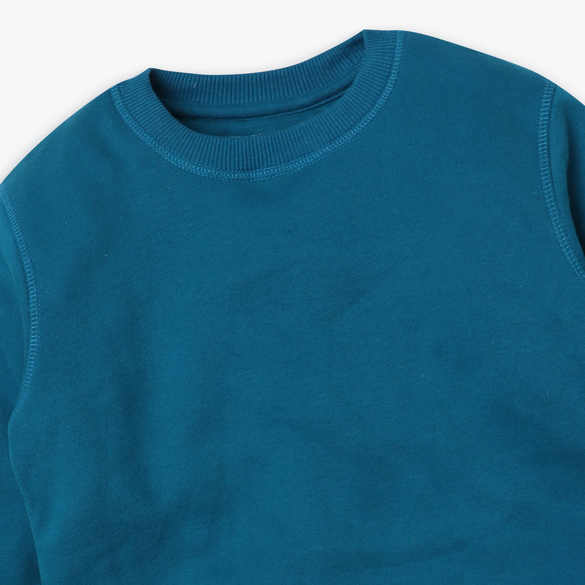 Boys' Regular Fit Solid Color Sweatshirt - Soft Cotton Pullover for School, Play & Everyday Comfort