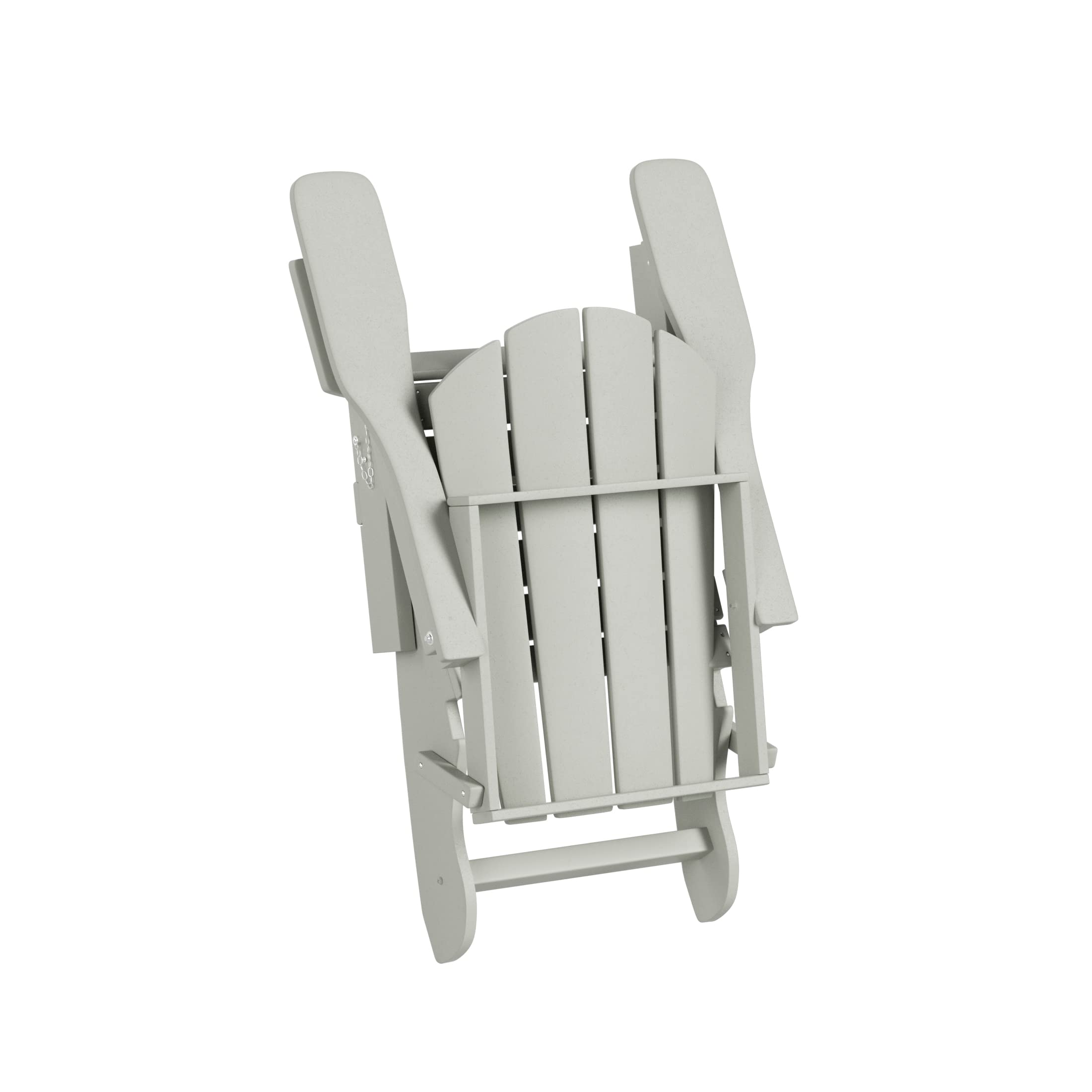 HDPE Adirondack Chair Set with Ottoman & Table - Outdoor Patio, Garden, Backyard Furniture