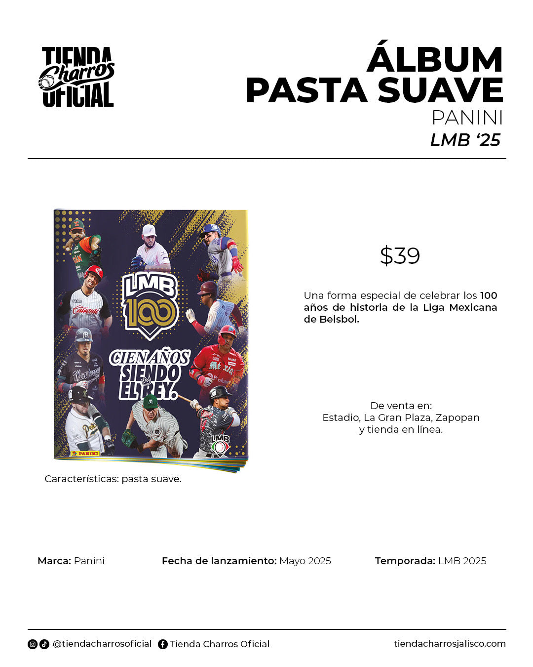 Panini LMB Soft Pasta Baseball Card Album - Collect, Organize & Display Your MLB Trading Cards - Perfect for Collectors & Fans