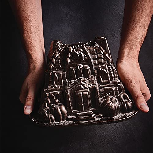 Nordic Ware Haunted Manor Bundt Pan - Halloween Cake Mold for Spooky Baking | Perfect for Halloween Parties, Themed Desserts, and Seasonal Treats