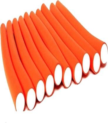 Glamezone Self-Holding Hair Curling Flexi Rods - 10 Pack Soft Spiral Rollers for Long & Short Hair - Heatless Curling Sticks for Beach Waves, Natural Curls - Perfect for Home, Salon & Travel Use