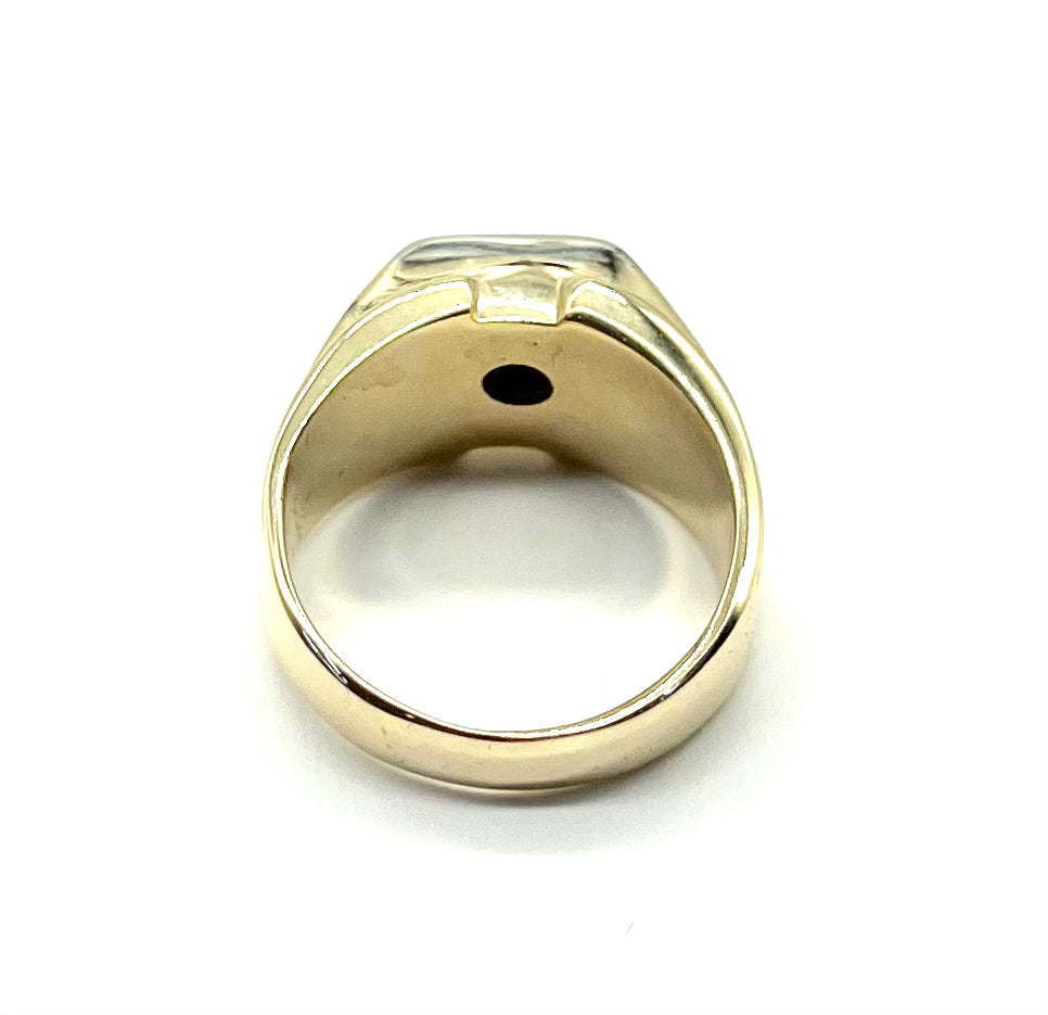 Men's Diamond Ring - 14K Gold Wedding Band for Men, Elegant & Durable Engagement Ring - Perfect for Proposals, Anniversaries & Special Occasions