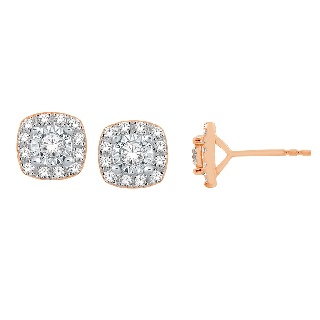 14K Gold 1.00 Carat Total Weight Diamond Stud Earrings for Women - Perfect for Weddings, Anniversaries & Special Occasions