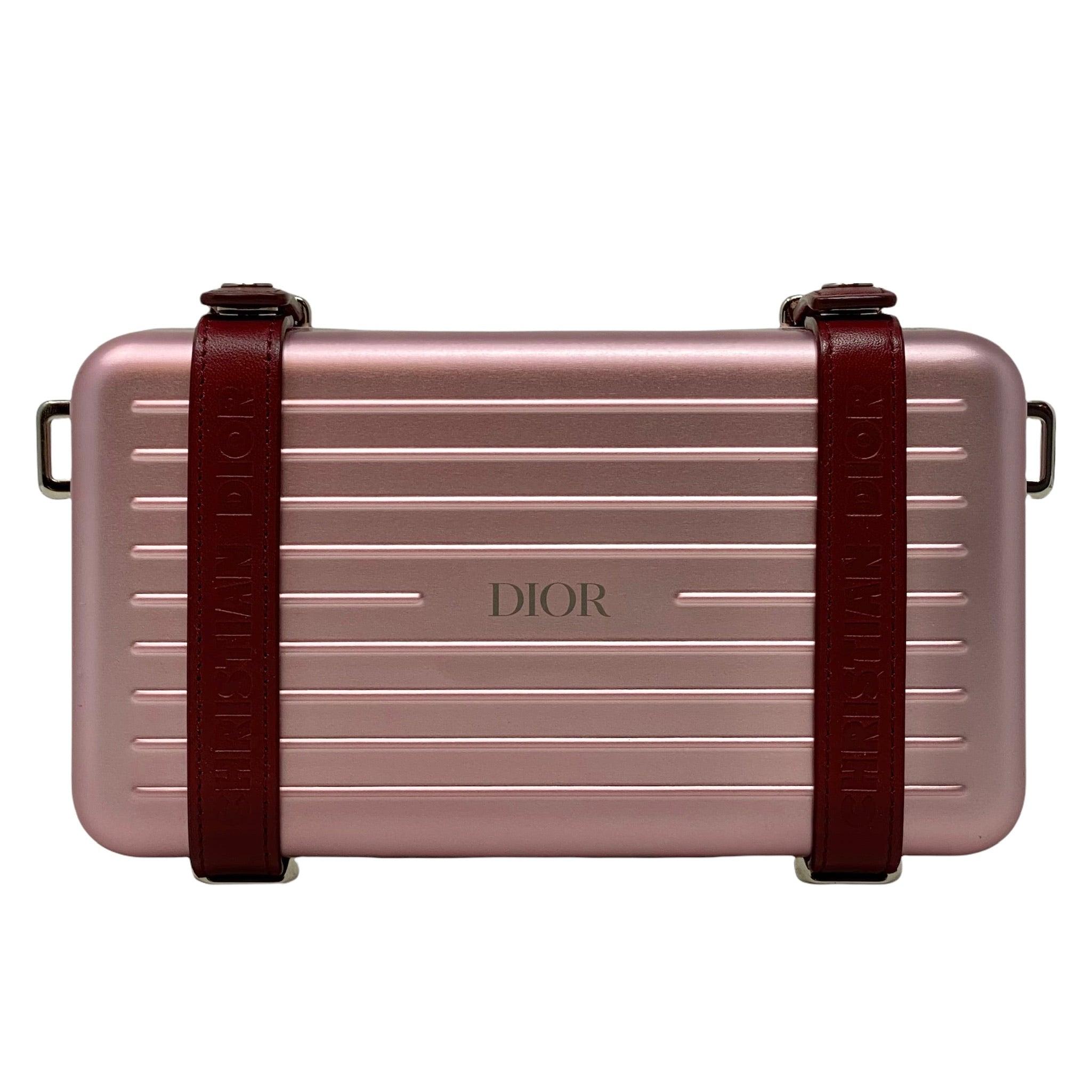 Dior x Rimowa Rose Aluminum Personal Clutch Bag - Luxury Designer Clutch for Women | Perfect for Parties, Travel & Special Occasions